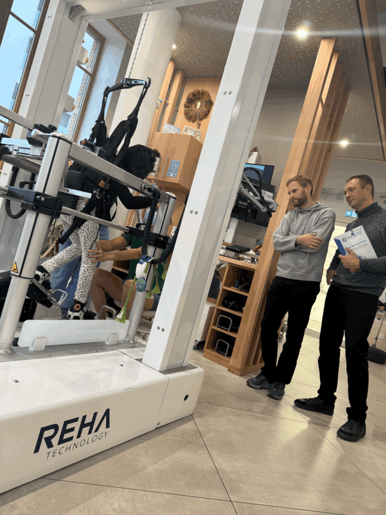 Robot de rééducation G-EO au cabinet de Mme Moreau-Pernet à Clermont-Ferrand