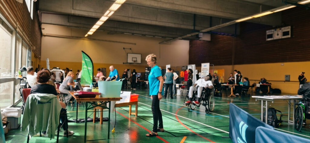 L'équipe de SAZ MEDICAL au Village Sportif à l'IURC Strasbourg.