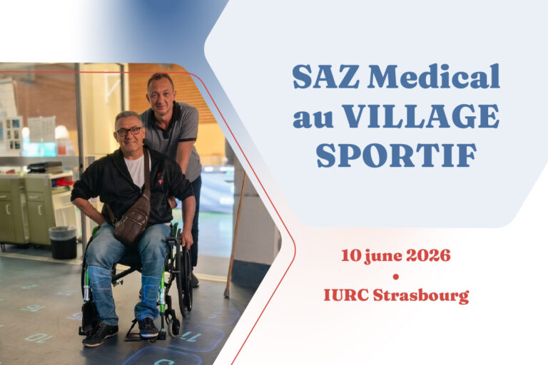 L'équipe de SAZ MEDICAL au Village Sportif à l'IURC Strasbourg.